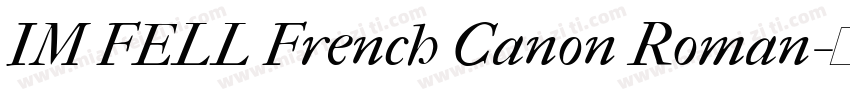 IM FELL French Canon Roman字体转换